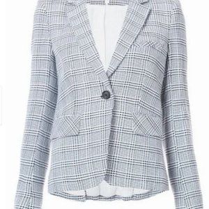 NWOT Veronica Beard Navy/White Plaid Blazer